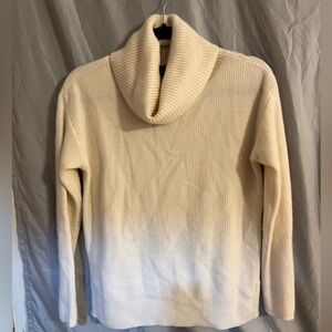 Talbots Petites Pure Cashmere Cowl Neck Sweater, Size Medium Petite, Cream.